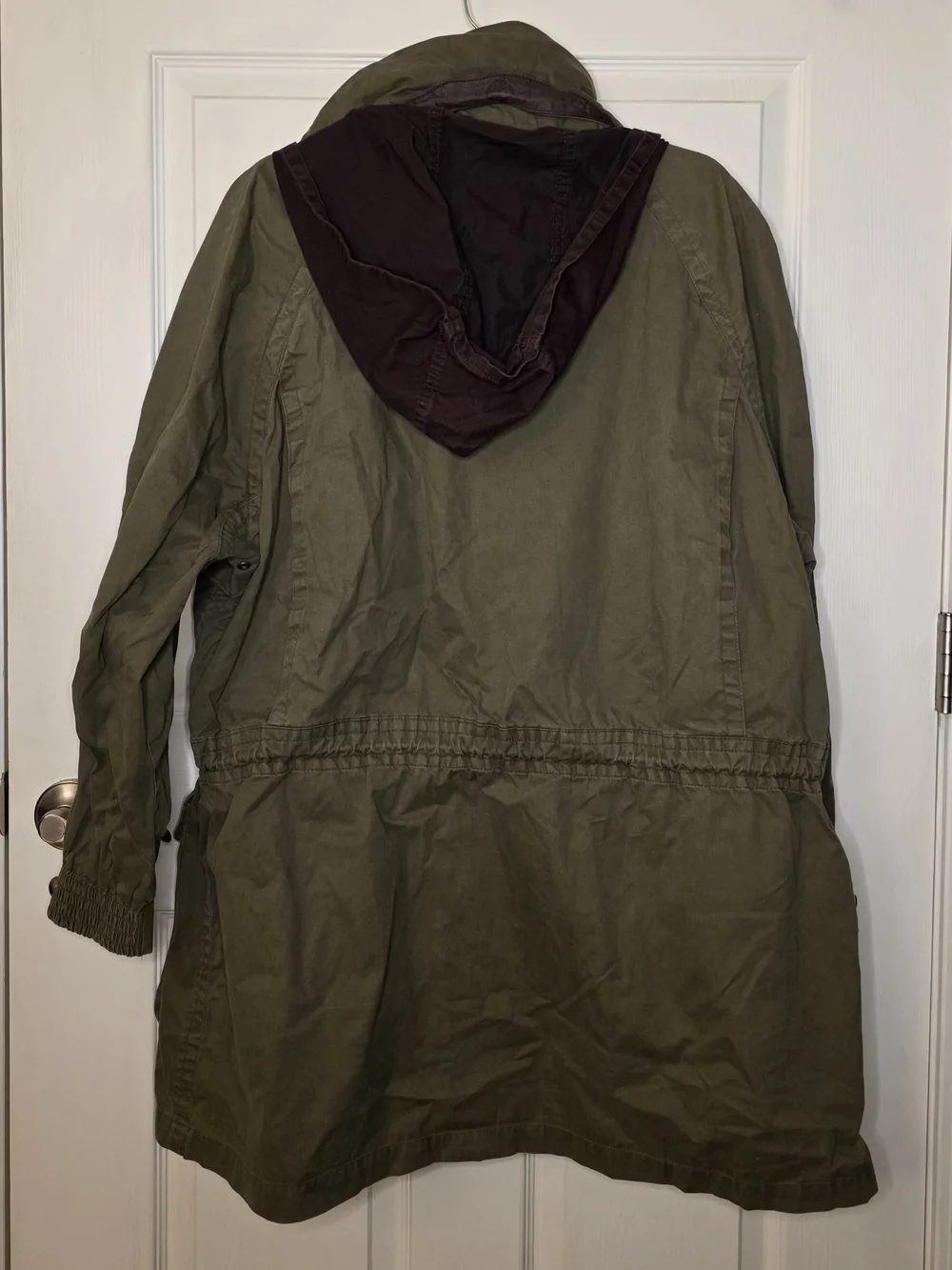 VTG 90s Timberland Weathergear Khaki Green & Brown Hooded Full Zip Jacket